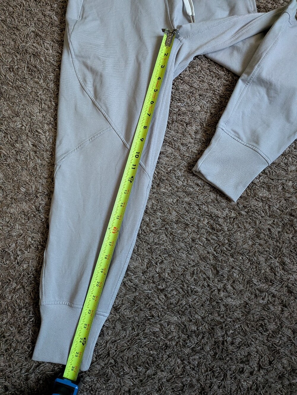 Lululemon Grey Heathered Stargaze Metro Miles Cotton 26" Jogger Women's Sz 4 - Picture 5 of 10